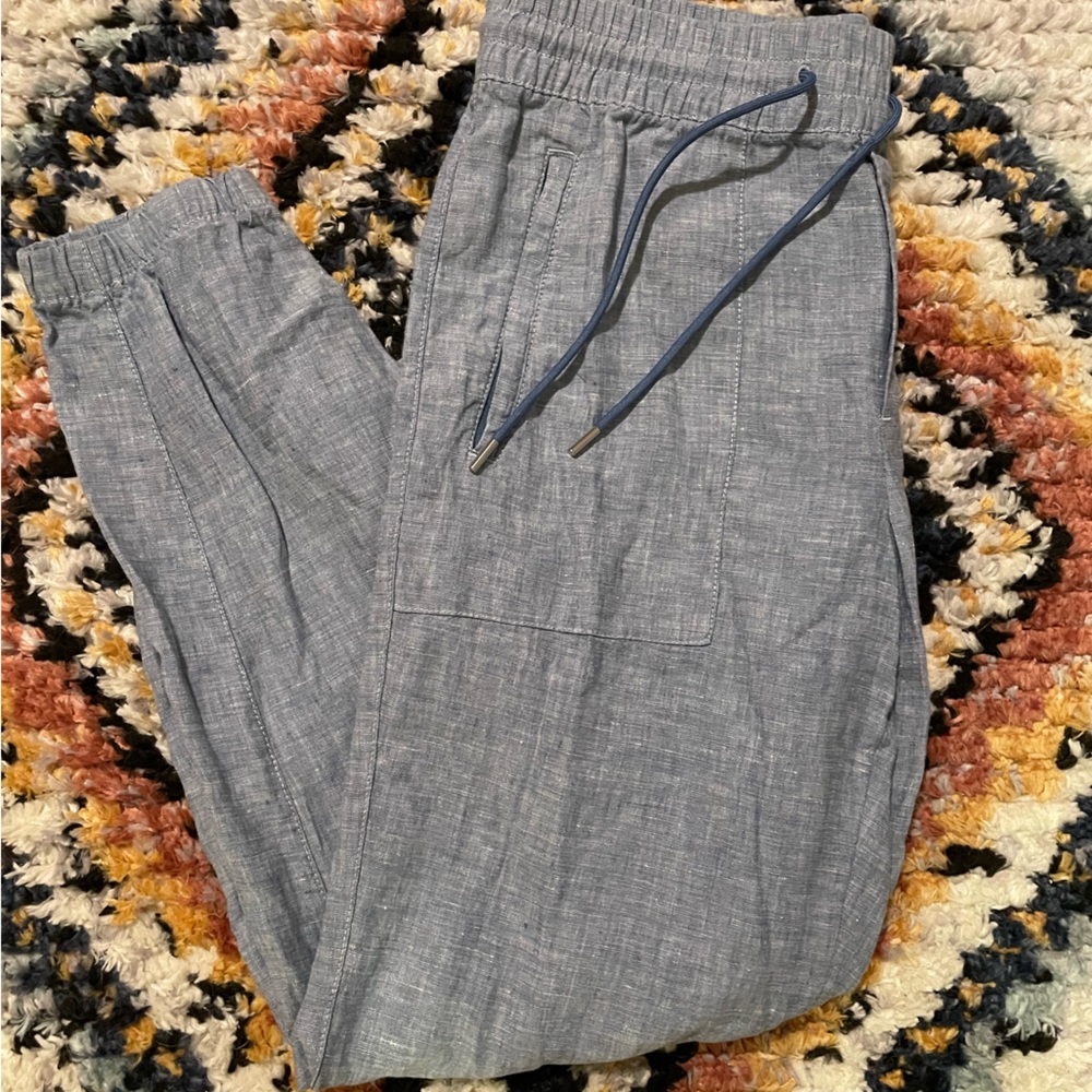 Athleta Retreat Linen Jogger - Chambray Blue